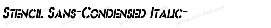 Stencil Sans-Condensed Italic字体转换